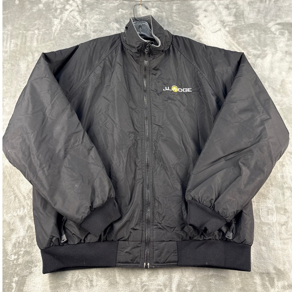 Hartwell Jacket Mens XL 3660 J.Lodge Black Fleece Lined Bomber EUC